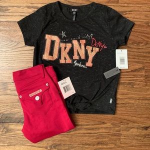 Hudson skinny jeans & DKNY shirt NWT